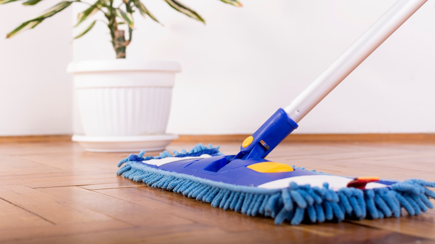 Mopping a clean floor